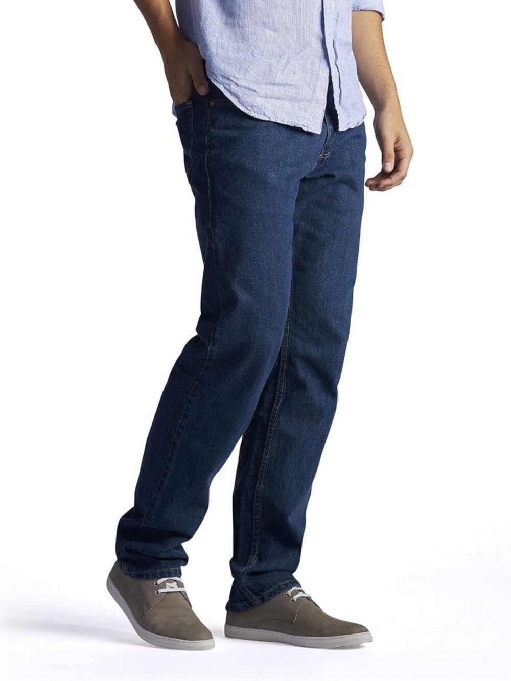 Men's Regular Fit Straight Leg Jeans - Classic Denim, Comfortable Style